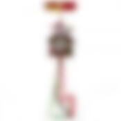 Украшение новогоднее подвесное House & Holder "Дед Мороз и часы", длина 60 см