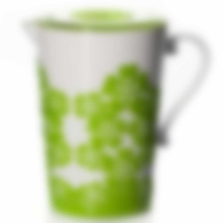 Кувшин с крышкой "Камелия", объем 2,2 л, высота 205 мм, диаметр 135 мм (зелёный)