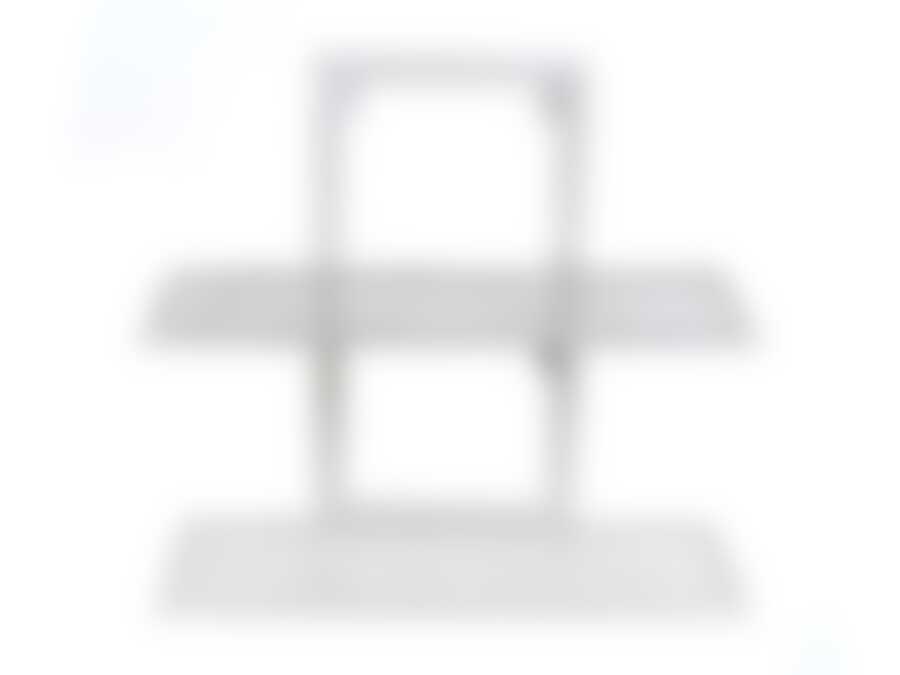 Подставка декоративная (подвесная) для цветочных горшков 2-х ярусная 42*18*37см. (железо с антикоррозийным покрытием) (коричневая упаковка)