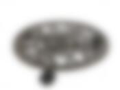 Подставка декоративная для цветочных горшков (на колесиках) d=27,5см. h=5,5см. (искусственная патина, чугун) (коричневая упаковка)