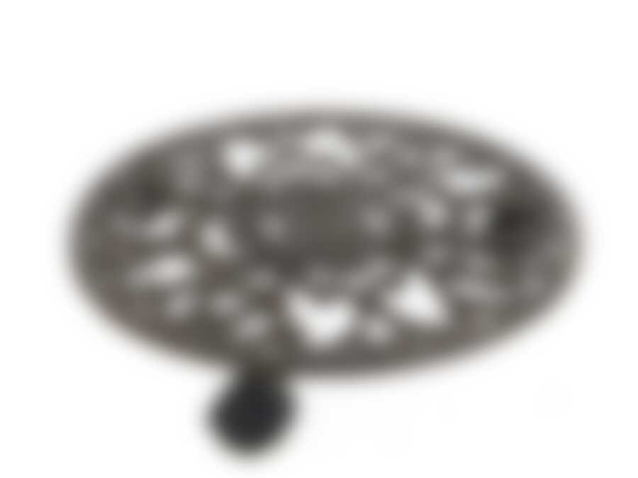 Подставка декоративная для цветочных горшков (на колесиках) d=27,5см. h=5,5см. (искусственная патина, чугун) (коричневая упаковка)