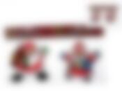 Украшение новогоднее  "Весёлый Санта" 20*20см. (4вида)