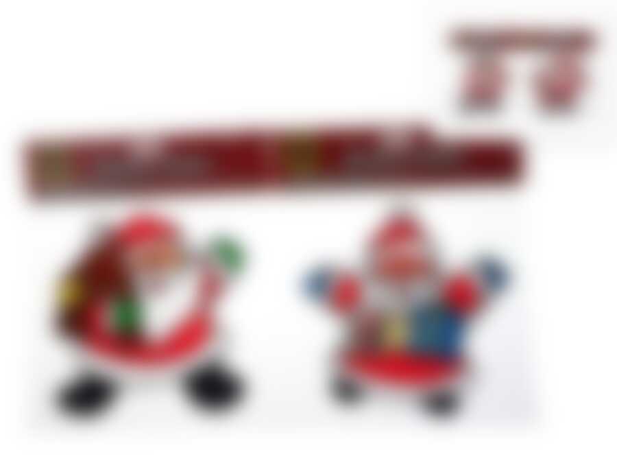 Украшение новогоднее  "Весёлый Санта" 20*20см. (4вида)