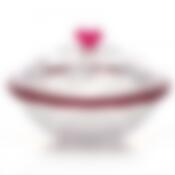 Сахарница с крышкой Хрусталь 0,5 л (прозр. - крас.)