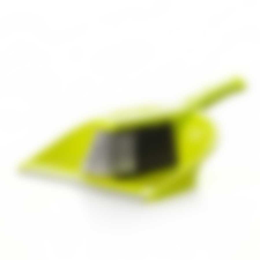 Щетка-сметка и совок с резинкой СТАНДАРТ (салатовый)