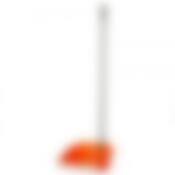 Совок с высокой ручкой Ленивка Люкс, цвет оранжевый, Н=73 см