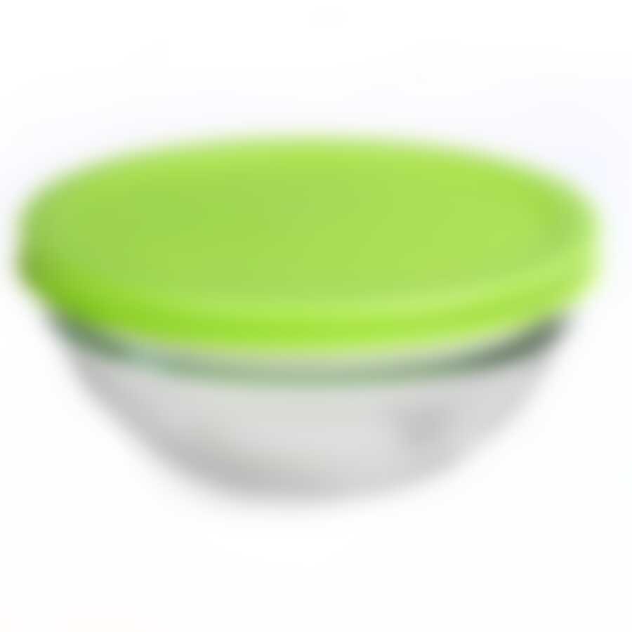 Набор салатников 6 шт Pasabahce Chef's, D=140 мм с зеленой крышкой