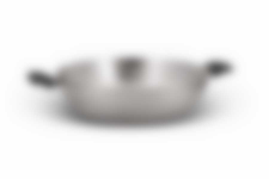 Сковорода-сотейник литая 30/8,5см 2 ручки 2 пластиковые ручки