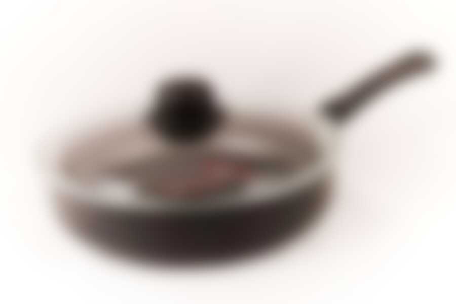 Сотейник 26см стеклянная крышка Black&Silver Flonal