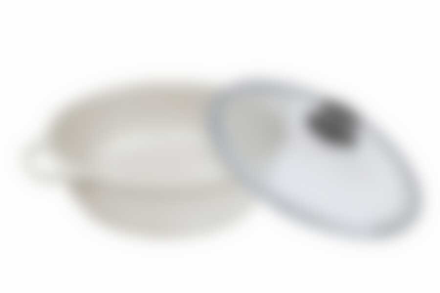 Кастрюля-жаровня литая 4,0л стеклянная крышка