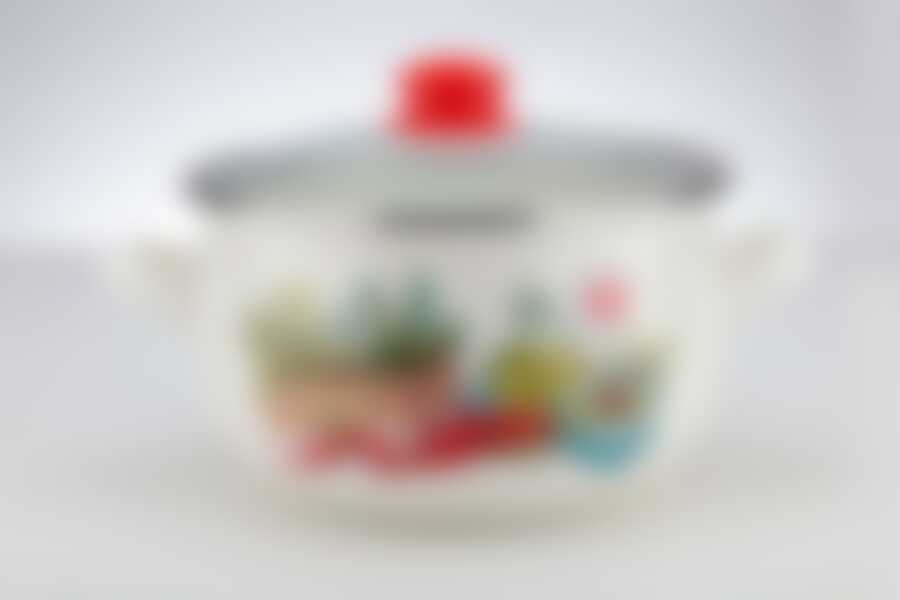 Кастрюля 5,1л со стеклянной крышкой Гурман