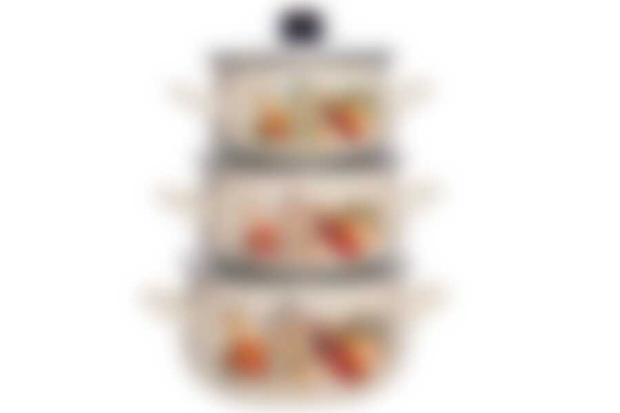 Набор 3 предмета со стеклянной крышкой Аппетит