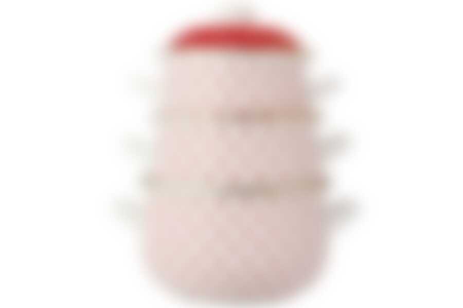 Набор 3 предмета с металлической крышкой Горошек