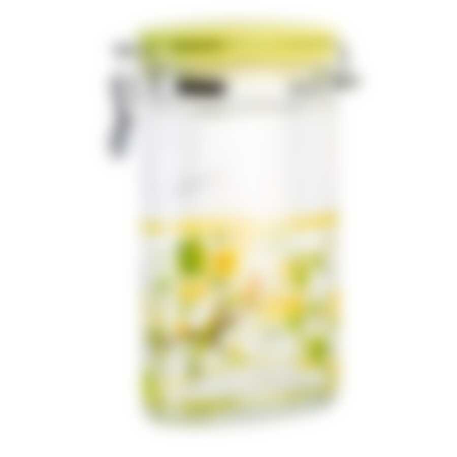 Банка стеклянная овальная с керамической крышкой paradise bird 1200мл