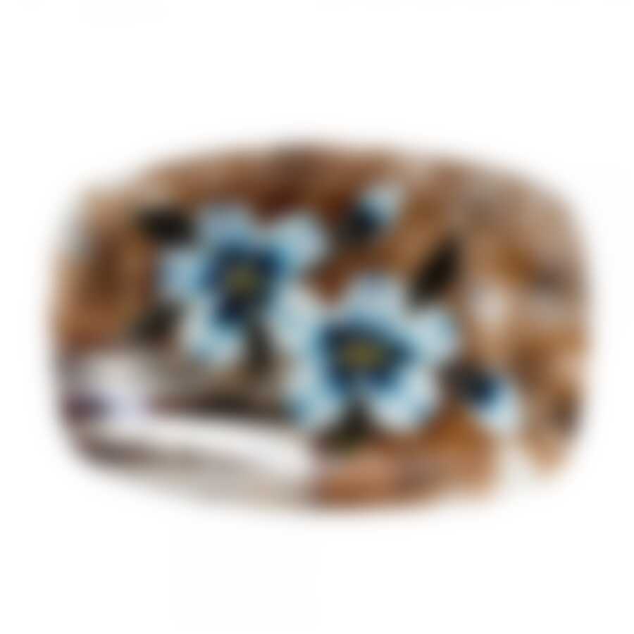 Блюдо стеклянное ЦВЕТЫ 34х24см