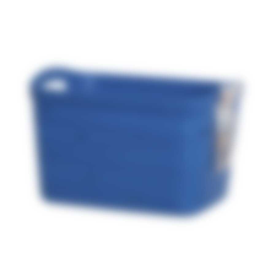 Корзина ribbon синяя s 27x21x17см