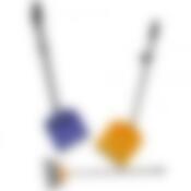 Совок + щетка на стальных длинных рукоятках 120см