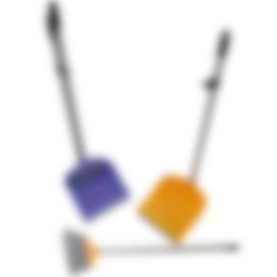 Совок + щетка на стальных длинных рукоятках 120см