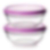 Набор салатников 2 шт Pasabahce Chef's с крышками, D=17,2 см