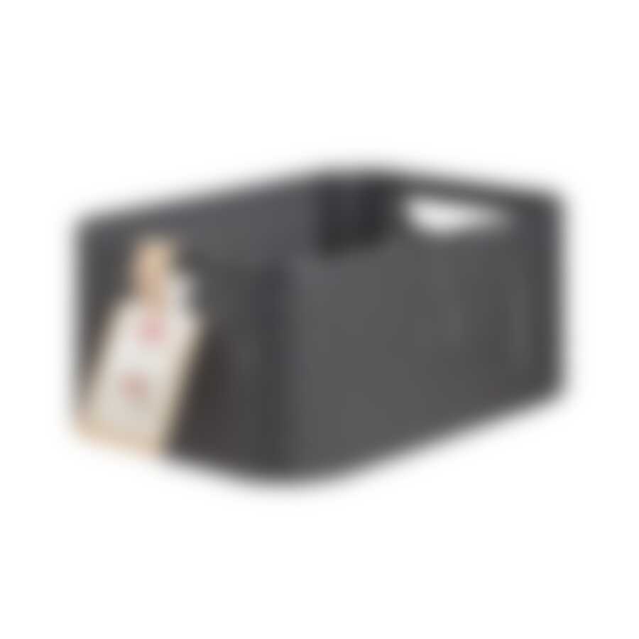 Корзина RATTAN STYLE BOX S тёмно-серая