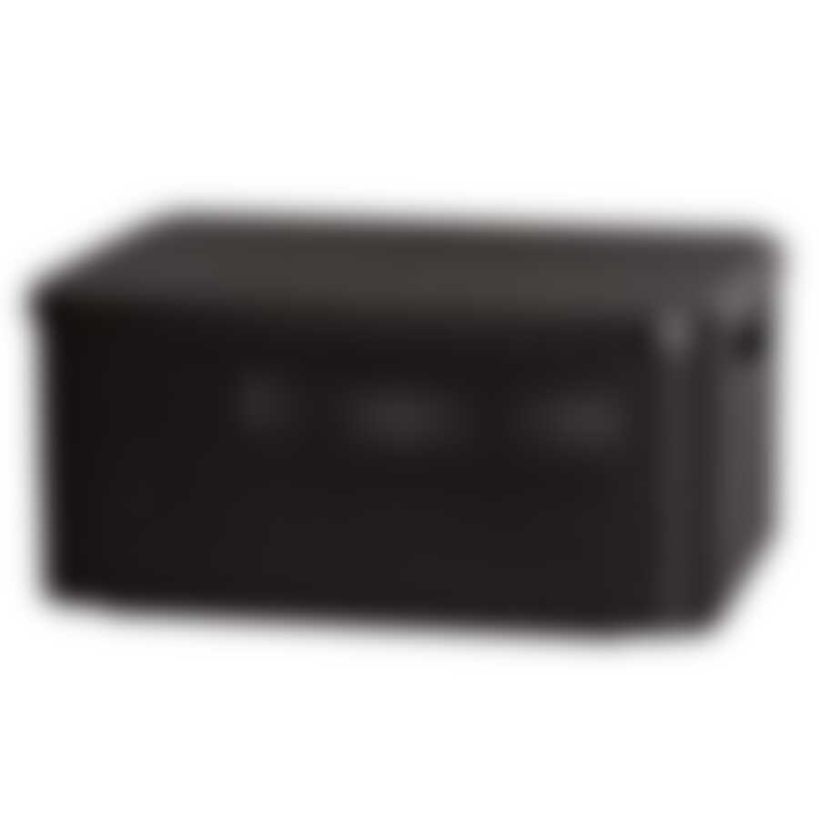 Корзина rattan style box m + крышка тёмно-коричневая