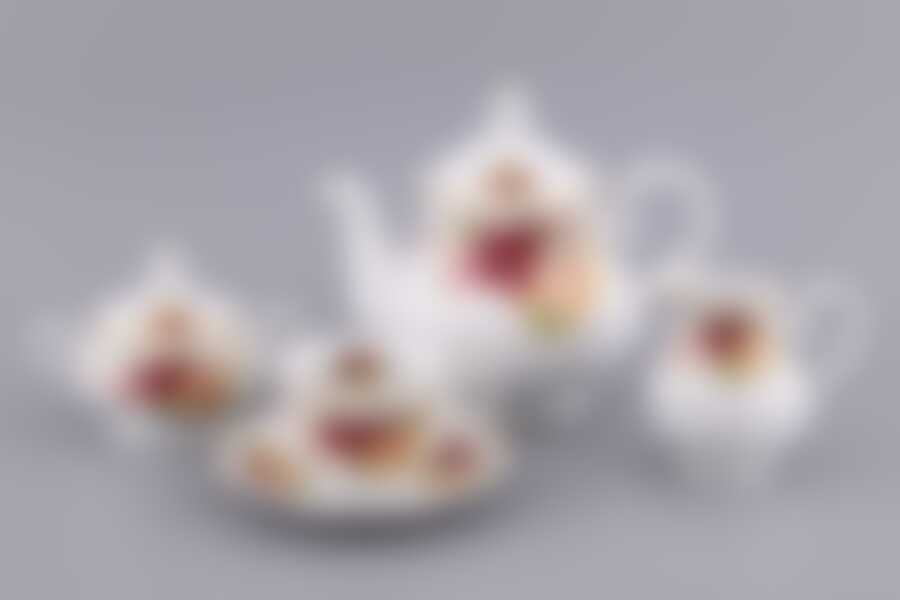 Чайный сервиз на 6 персон 15 пр."АНГЛИЙСКИЕ РОЗЫ" 1200/200 мл