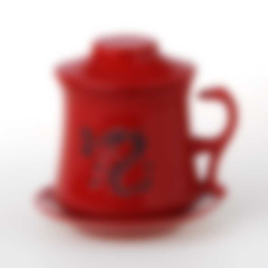 Кружка заварочная с блюдцем "дракон", объем 360 мл