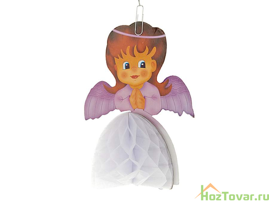 Украшение новогоднее (подвесное) "Ангел" 8*7*15см. (упаковочный пакет с хедером )