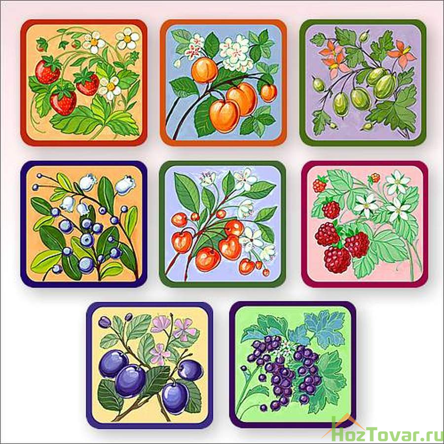 Прихватка Мультидом "Ягодки", 17х17 см (цвета в ассортименте)