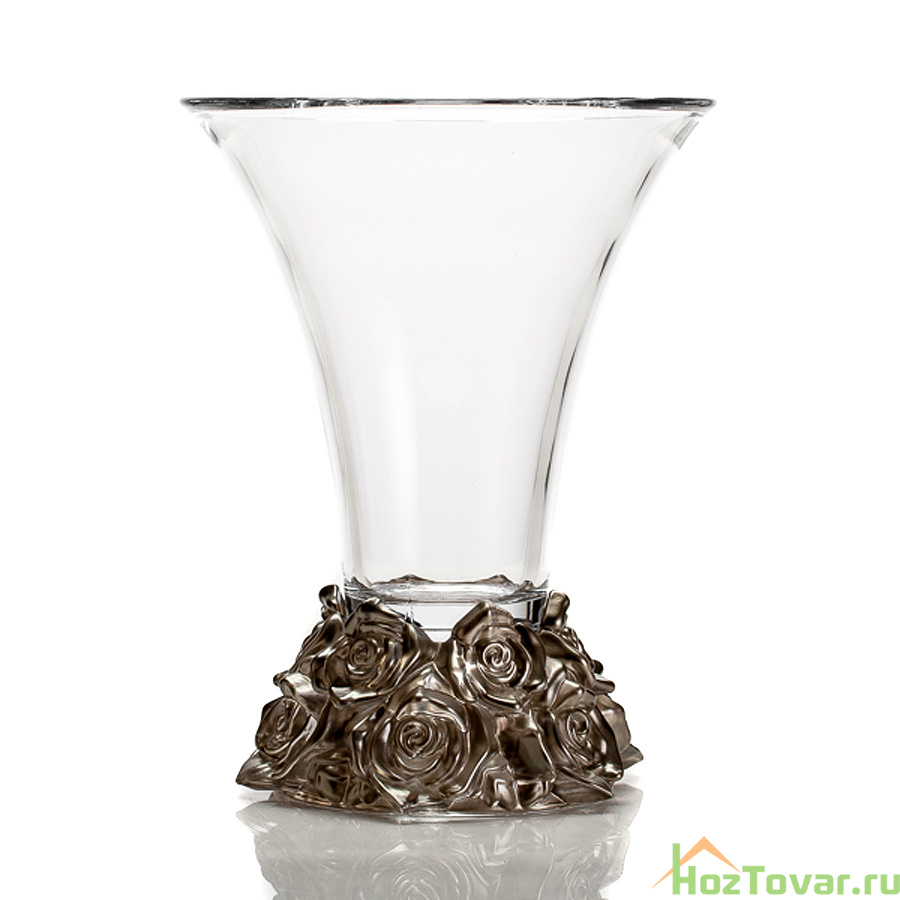Ваза Crystalite Bohemia Rose Frost, Н=25,5 см, платина
