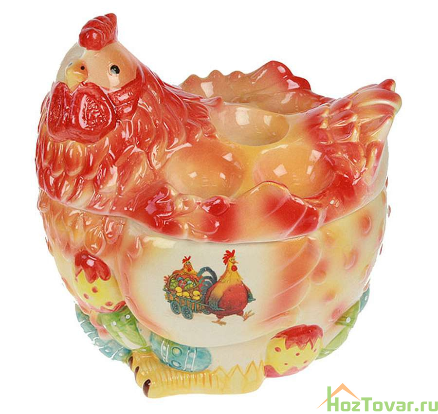 Вазочка для пасхальных яиц и угощений "Курочка" 24*26*20см (1 шт)
