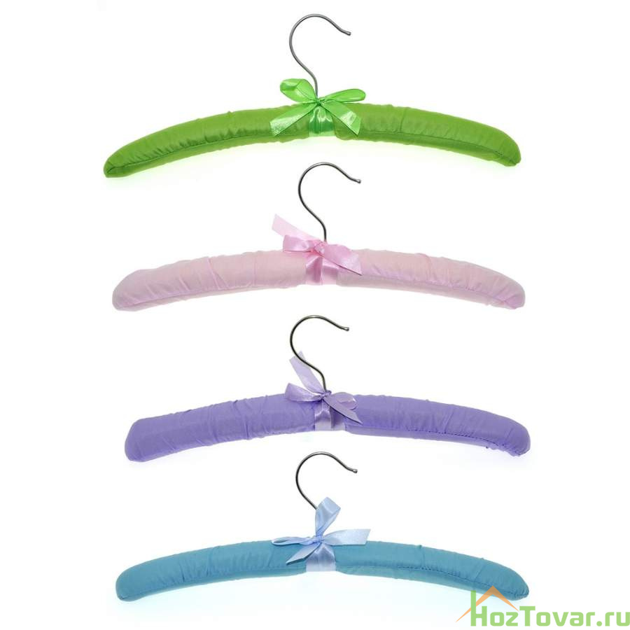 Вешалка-плечики "Текстиль" 4 цв. NEW