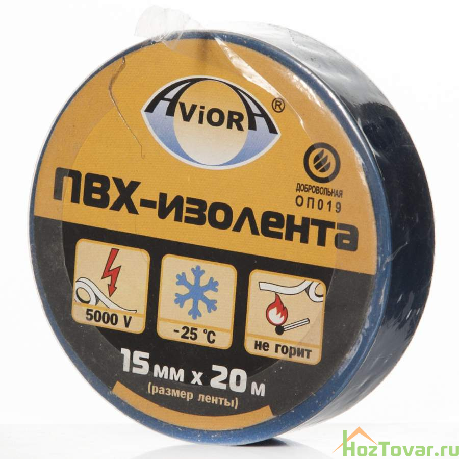 Изолента 15мм*20м Aviora (синяя)