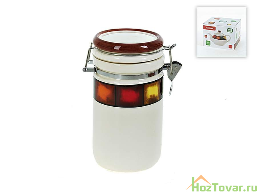 Банка для сыпучих продуктов (клипс) "Мармелад" d=9см h=17см v=675мл (под.я упак.)