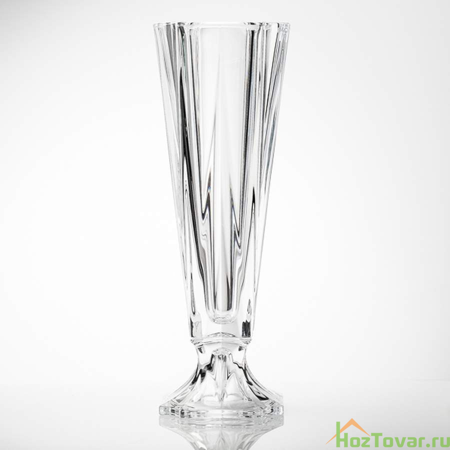 Ваза Crystalite Bohemia на ножке "Метрополитен", H=43,5 см