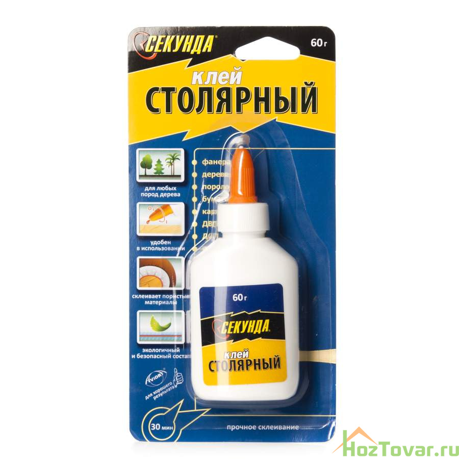 КЛЕЙ секунда столярный , инд. блистер, шоу-бокс