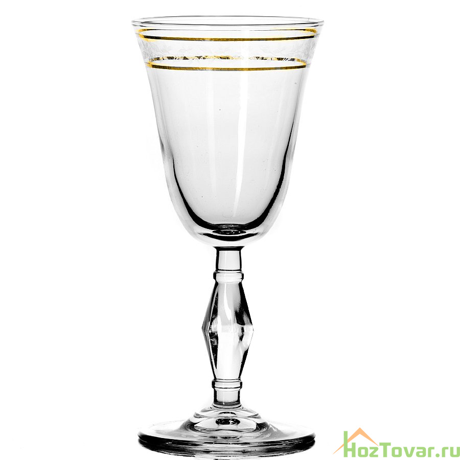 Набор рюмок 6 шт Pasabahce Queen, V=50 мл (золотая кайма)