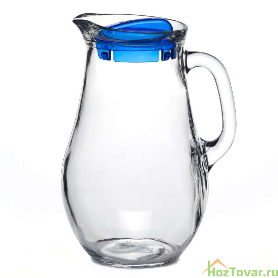 Кувшин Pasabahce "Bistro", с синей крышкой, 1850 мл