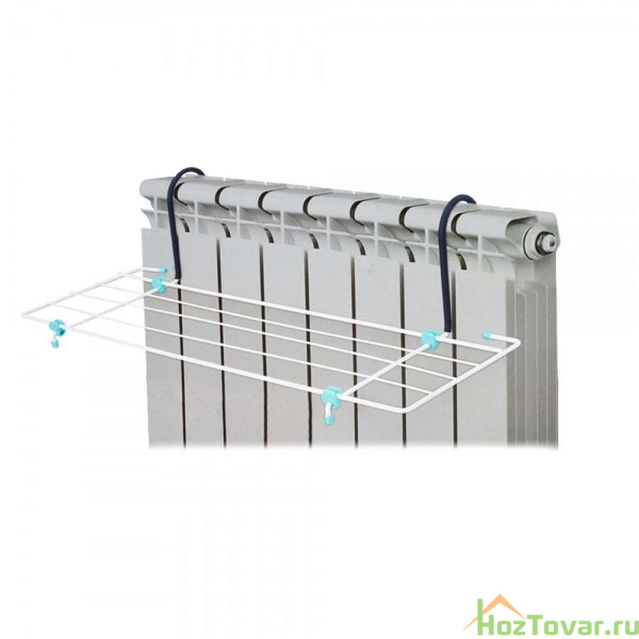 Сушилка для белья "Nika", на батарею, цвет: белый, 62 х 23,5 см