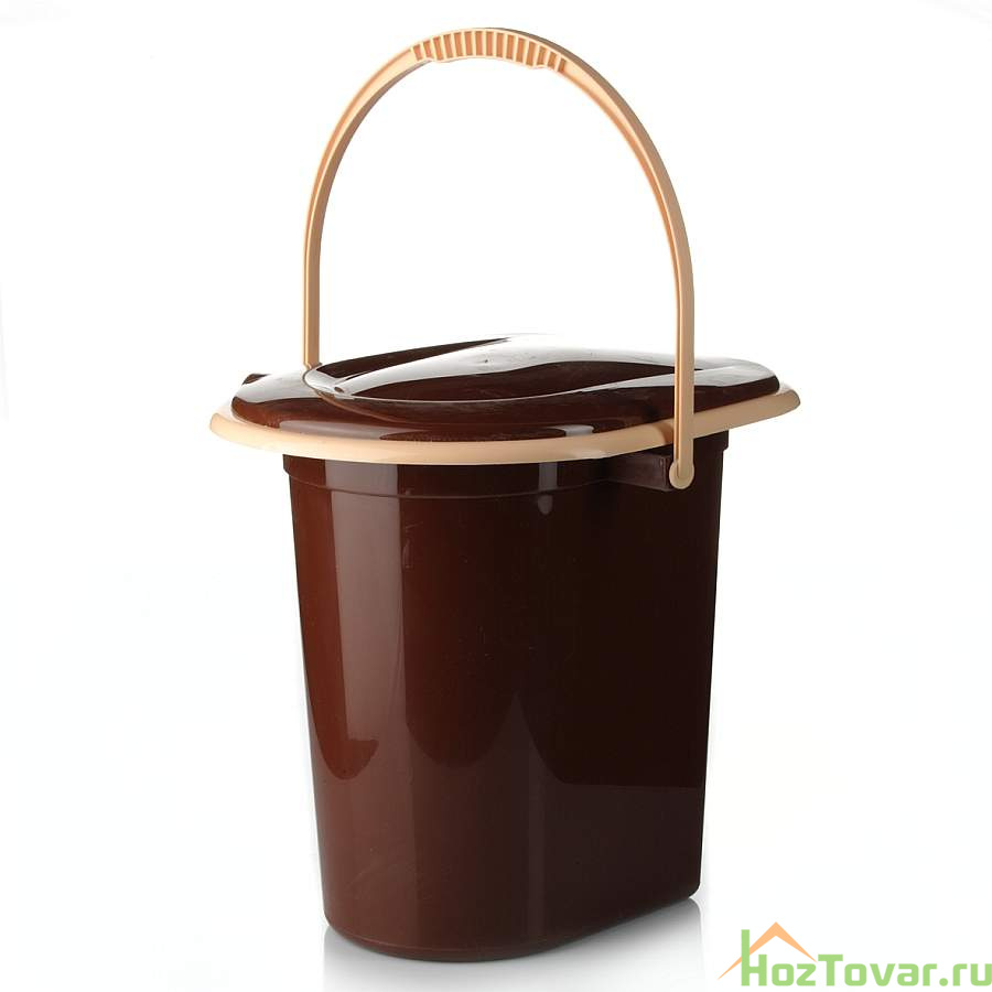 Ведро-туалет Альтернатива, объем 17 л (цвет коричневый)