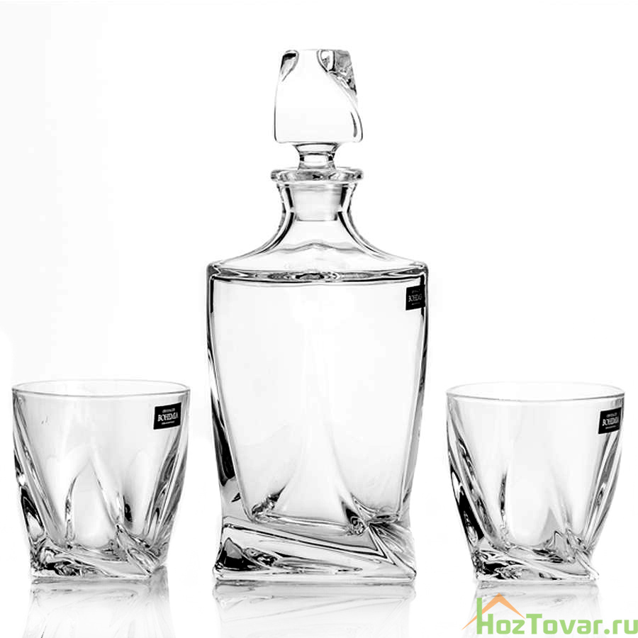 Набор для виски Crystalite Bohemia "Квадро", 3 предметов