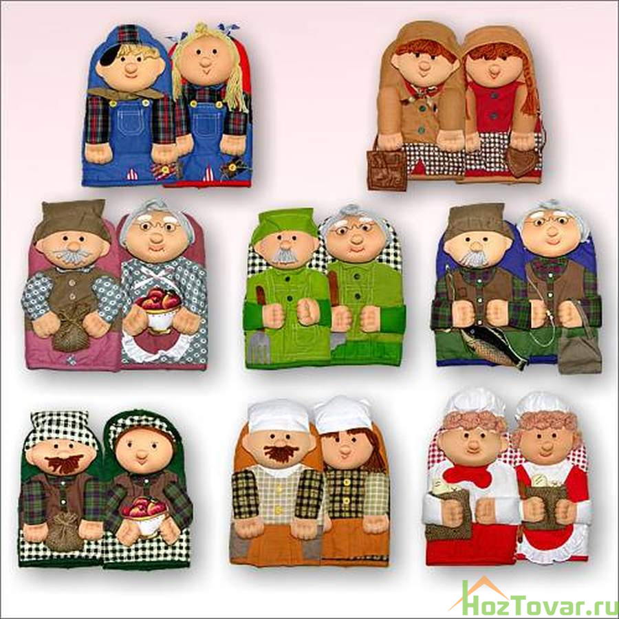 Прихватка - варежка "Парочки" 1 шт (дизайн в ассортименте)