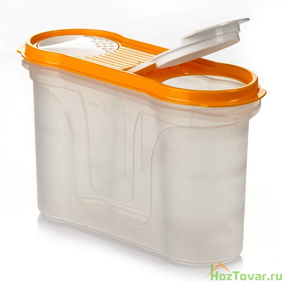 Банка для сыпучих продуктов, объем 1,3 л (овальная)