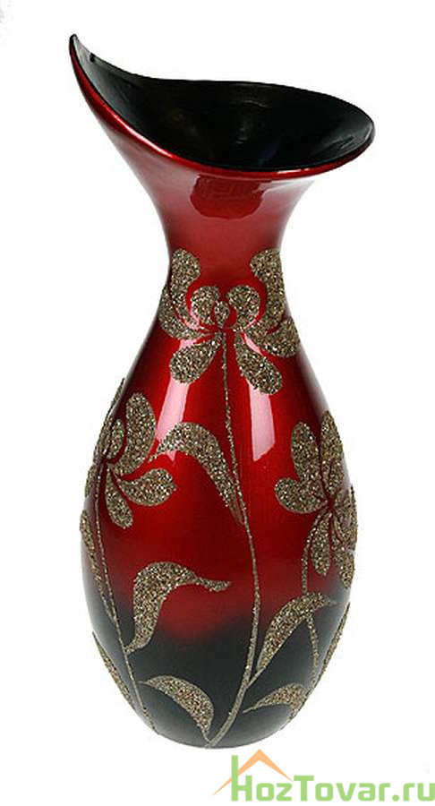 Ваза декоративная, керамика 15*15*41см (1 шт)