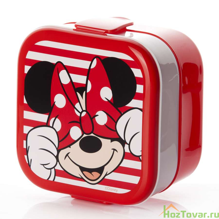 Контейнер Idea "Disney. Минни Маус", 2 секции, цвет: красный