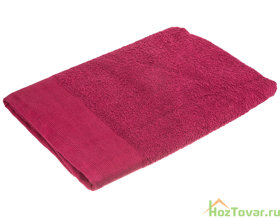 ПОЛОТЕНЦЕ 70*140 СМ, 100% ХЛОПОК, ПЛОТНОСТЬ 450 Г/М2 ЦВЕТ ФУКСИЯ 