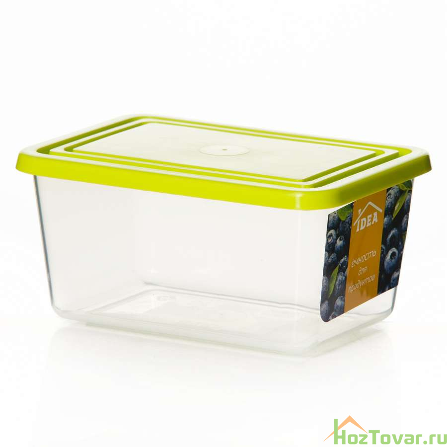 Емкость для продуктов прямоугольная 0,4 л (салатовый)