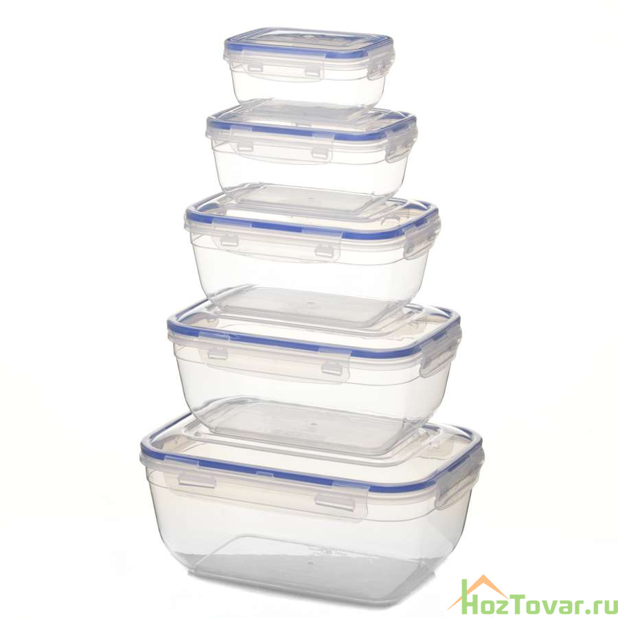 Набор воздухонепр. прямоуг. конт. StarPlast, 5 шт.