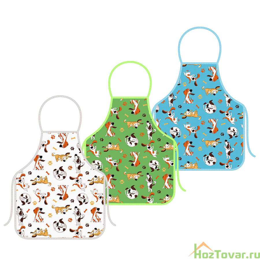 Фартук 52*72см "Весёлый щенок" 3цв.  