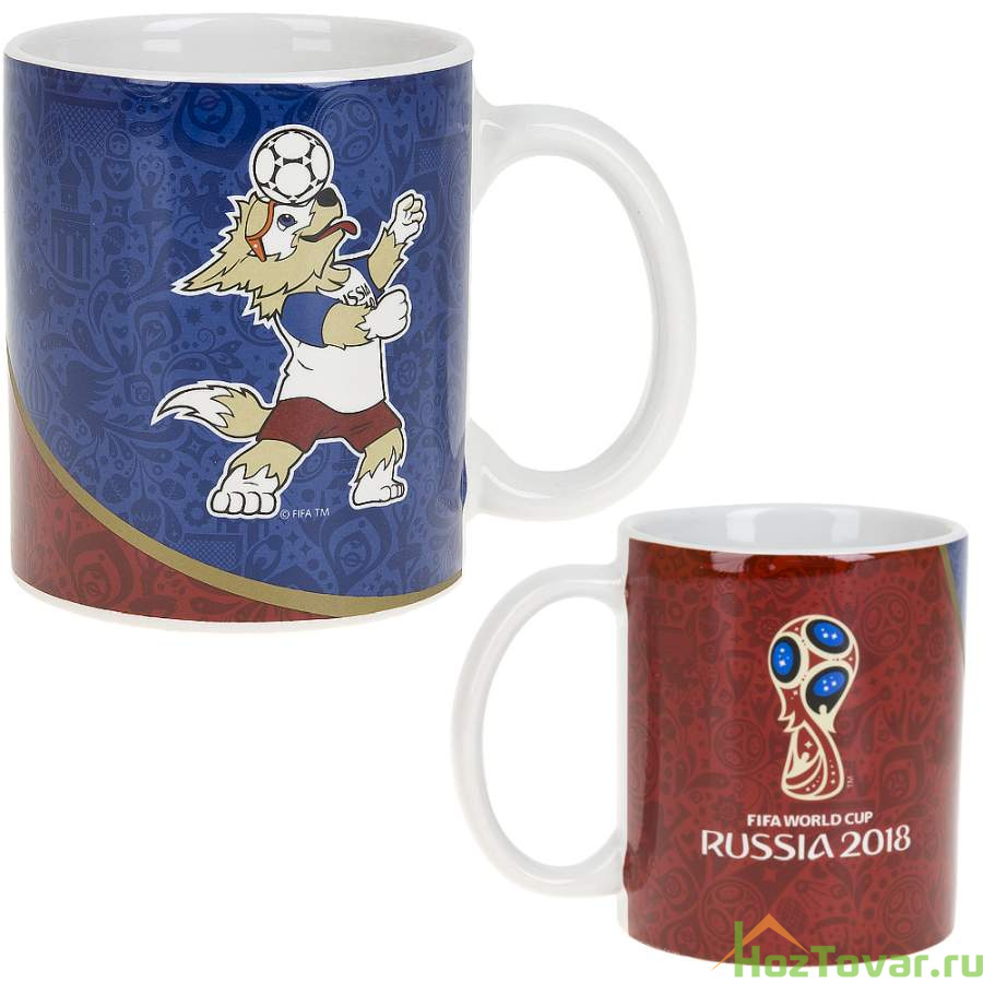 Кружка керамическая "ЧМ 2018", объем 330 мл (транспортная упаковка)